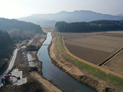工事名：31国補河改　河道掘削工事（その3）　令和3年3月竣工　発注者：茨城県土浦土木事務所 竣工