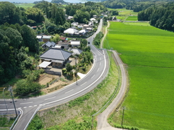 工事名：02国補地道　道路改良舗装工事（その１）　令和3年6月竣工　発注者：茨城県土浦土木事務所 竣工