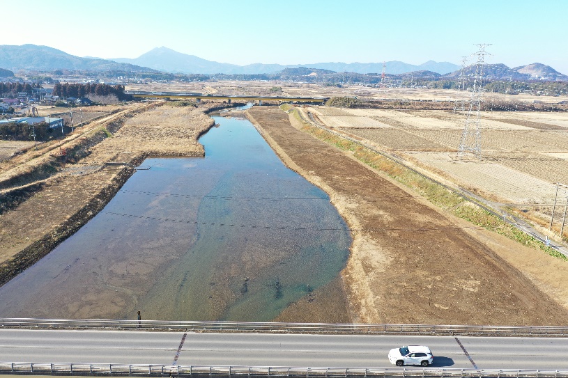 工事名：04国補河改　河道掘削工事（その2） 令和5年2月竣工 発注者：茨城県土浦土木事務所 完成