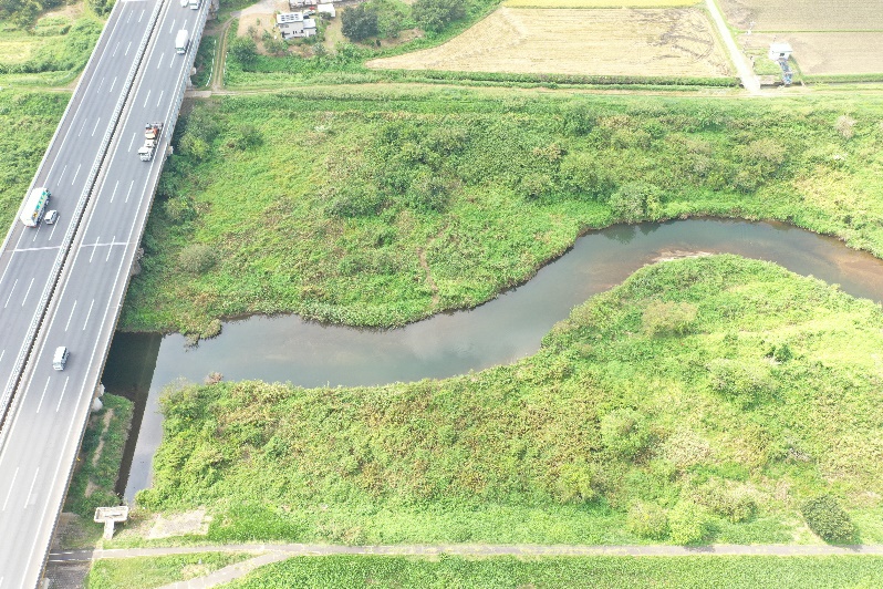 工事名：05国補河改　河川掘削工事（その２）　令和６年３月竣工　発注者：茨城県土浦土木事務所 着工前